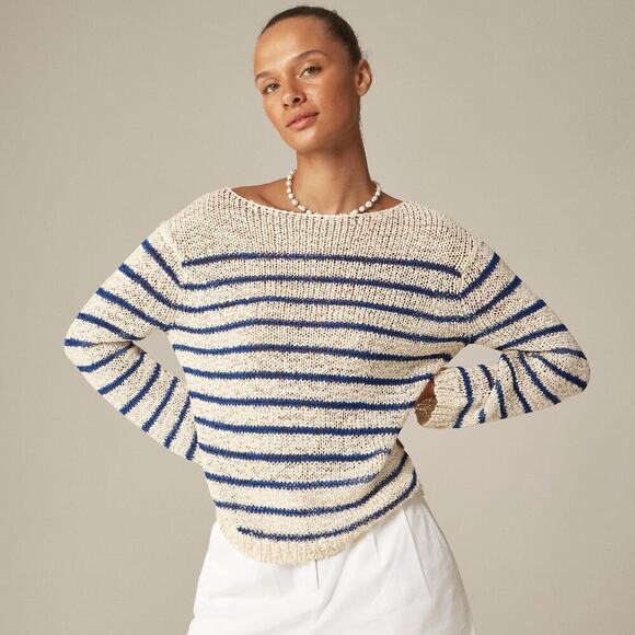 J. Crew Sweaters - J Crew Montauk pullover sweater in stripe Size - M